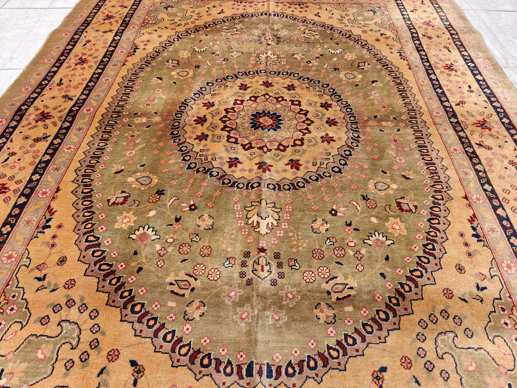 5x7 Antique Beljik Tabriz Handmade Rug, Rugs For Living Room, Bedroom Rug, Office Rug, Vintage Style Home Decor 6.9x5.1 Ft, Medium Size Rug