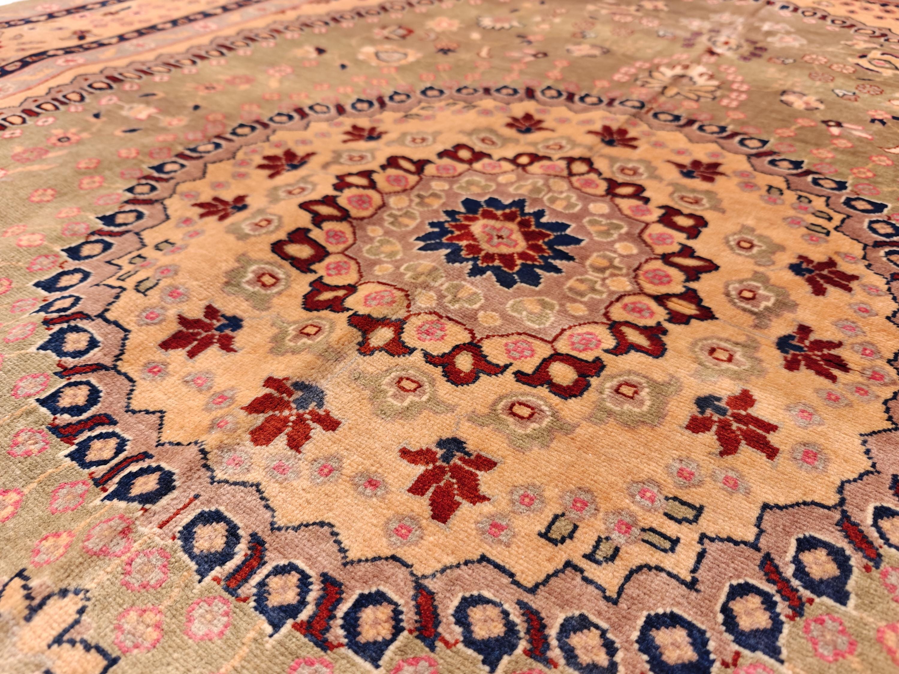 5x7 Antique Beljik Tabriz Handmade Rug, Rugs For Living Room, Bedroom Rug, Office Rug, Vintage Style Home Decor 6.9x5.1 Ft, Medium Size Rug
