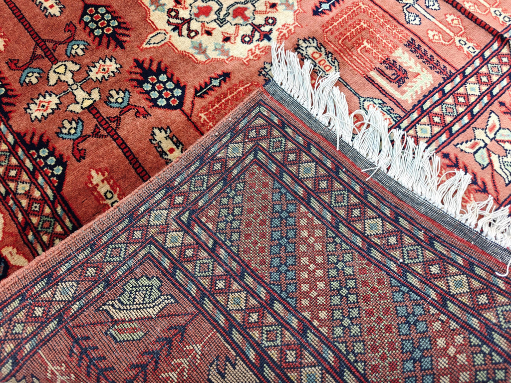 7x5 Authentic Hand-Knotted Sarouk Rug | Persian Wool Carpet | Luxury Area Rug for Living Room or Office, Dining Room Rug, 6.5x4.9 ft