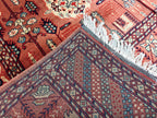 7x5 Authentic Hand-Knotted Sarouk Rug | Persian Wool Carpet | Luxury Area Rug for Living Room or Office, Dining Room Rug, 6.5x4.9 ft