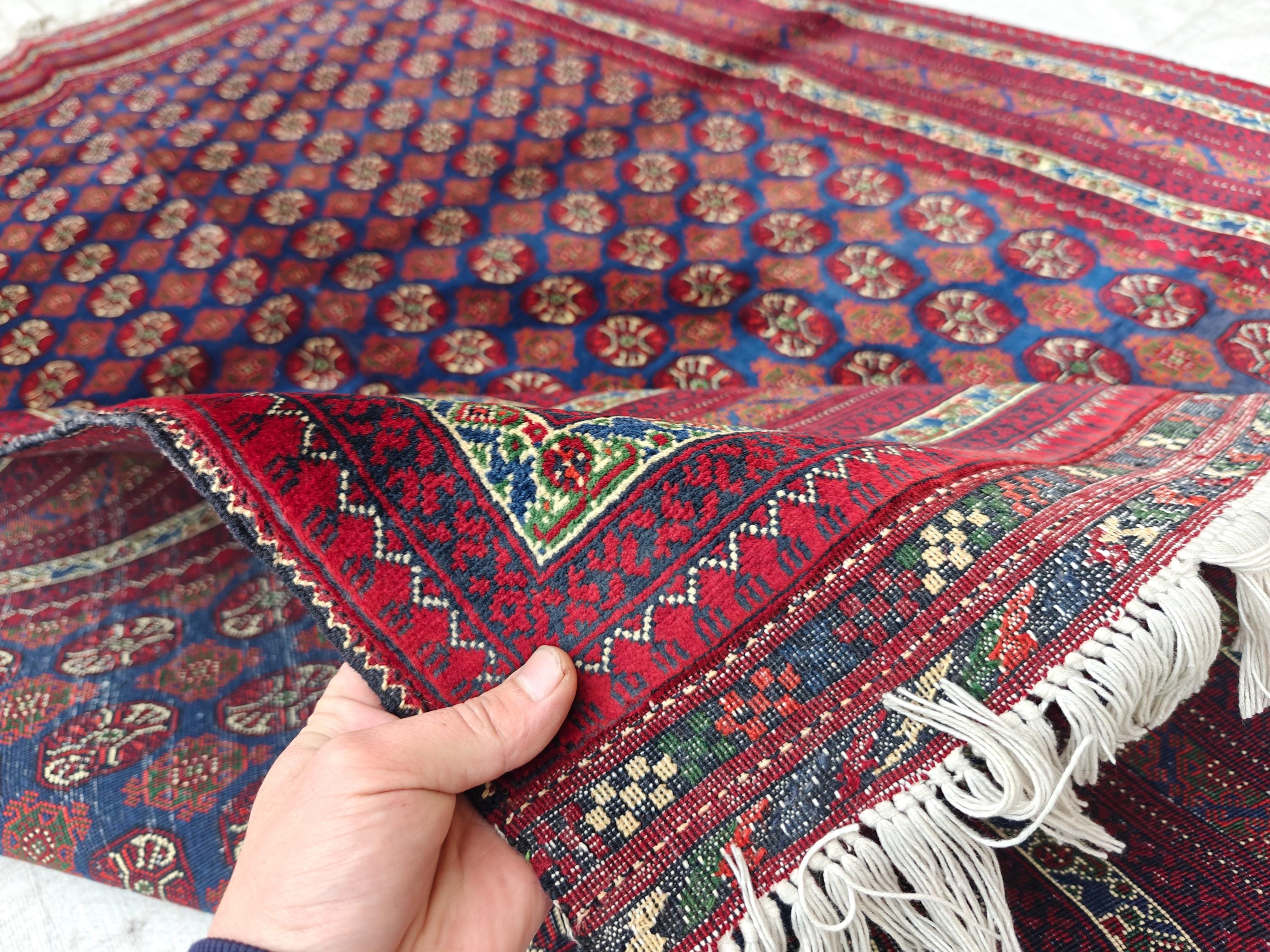 5x7 Mawrai Gul Afghan Handmade Rug,Vintage Style Home Decor, Rug For Living Room, Bedroom Rug, Office Rug 6.11x4.10 Ft, Medium Size Rug