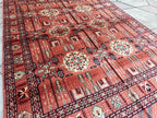 7x5 Authentic Hand-Knotted Sarouk Rug | Persian Wool Carpet | Luxury Area Rug for Living Room or Office, Dining Room Rug, 6.5x4.9 ft