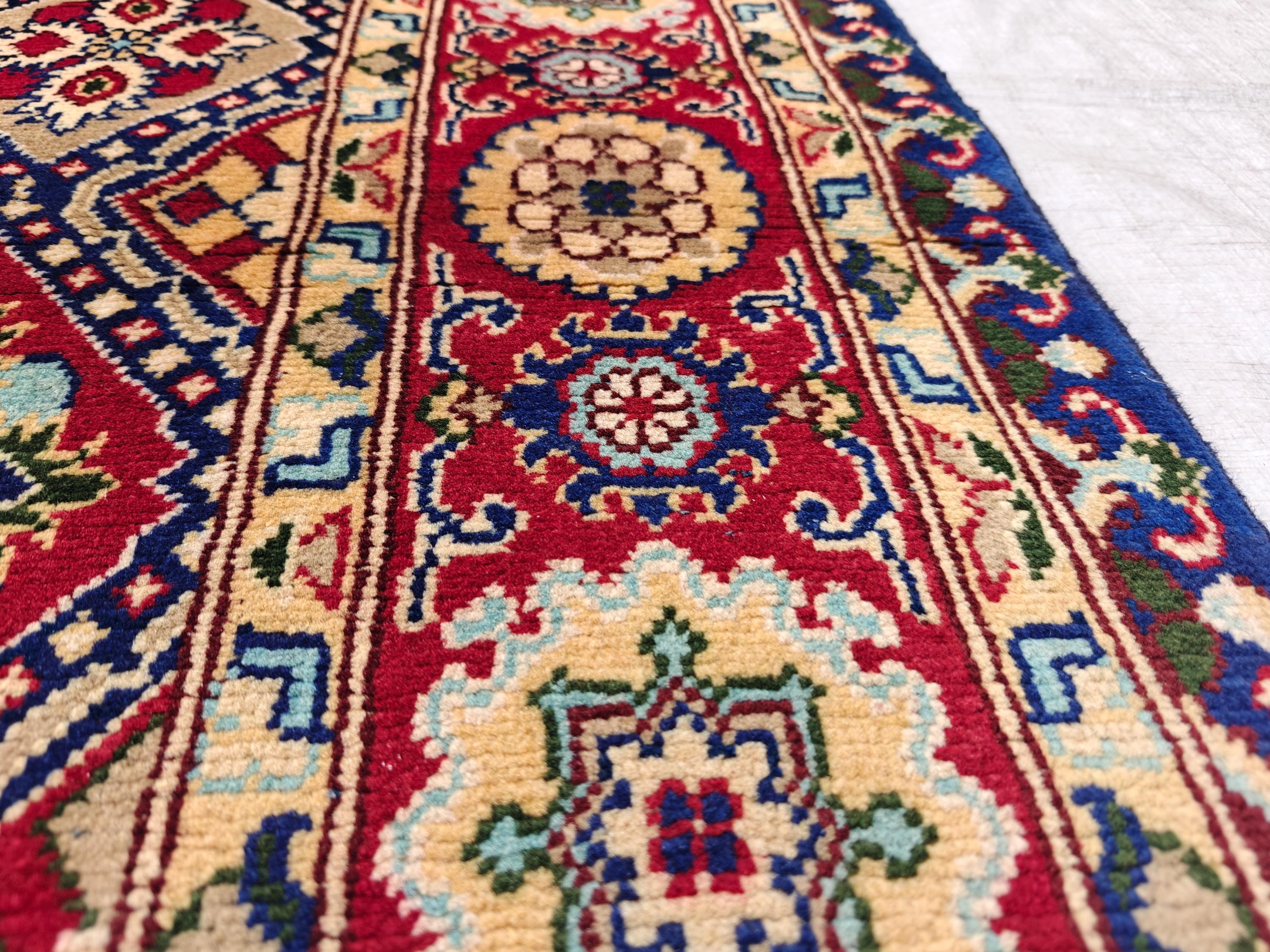 5x7 Colorful Yousafi Afghan Handwoven Rug, Vintage Style Home Decor, Rugs For Living Room, Bedroom Rug 6.10 x 4.11 ft, Medium Size Rug