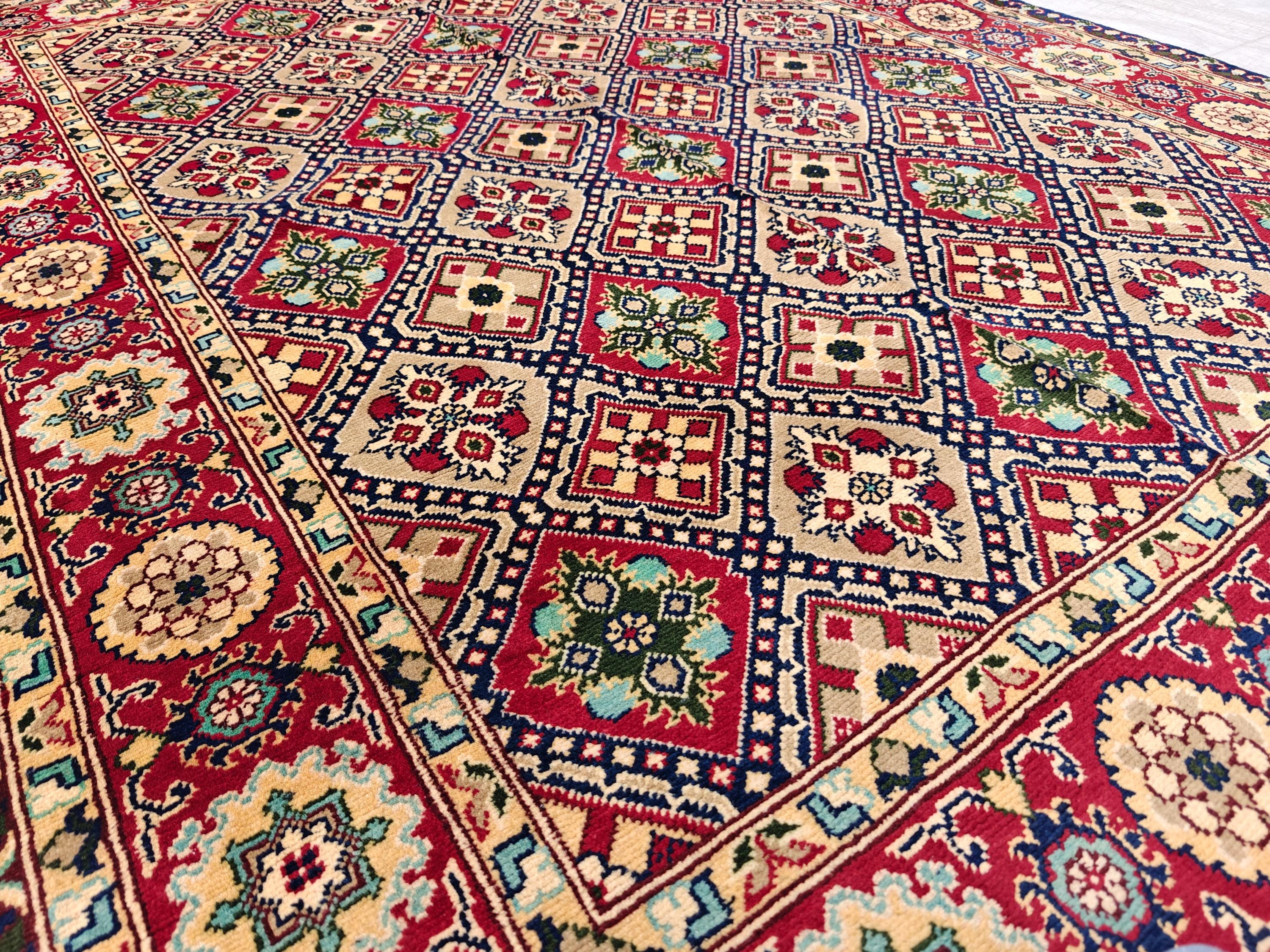 5x7 Colorful Yousafi Afghan Handwoven Rug, Vintage Style Home Decor, Rugs For Living Room, Bedroom Rug 6.10 x 4.11 ft, Medium Size Rug