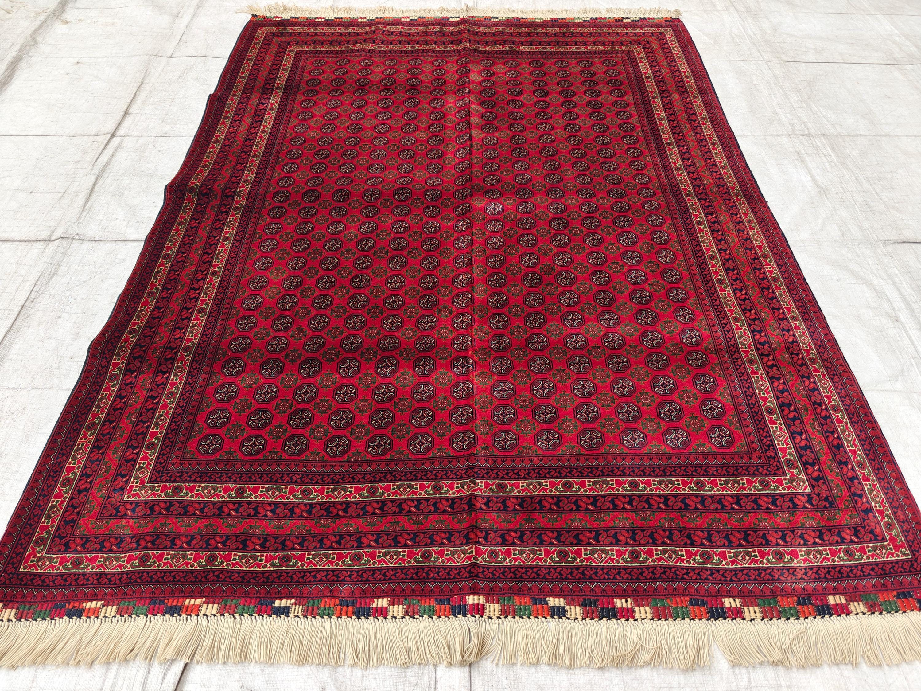 5x7 Beljik Mawrai Gul Afghan Handwoven Rug, Rugs For Living Room, Bedroom Rug, Office Rug, Collectible Rug 6.5x4.10 Medium Size Rug