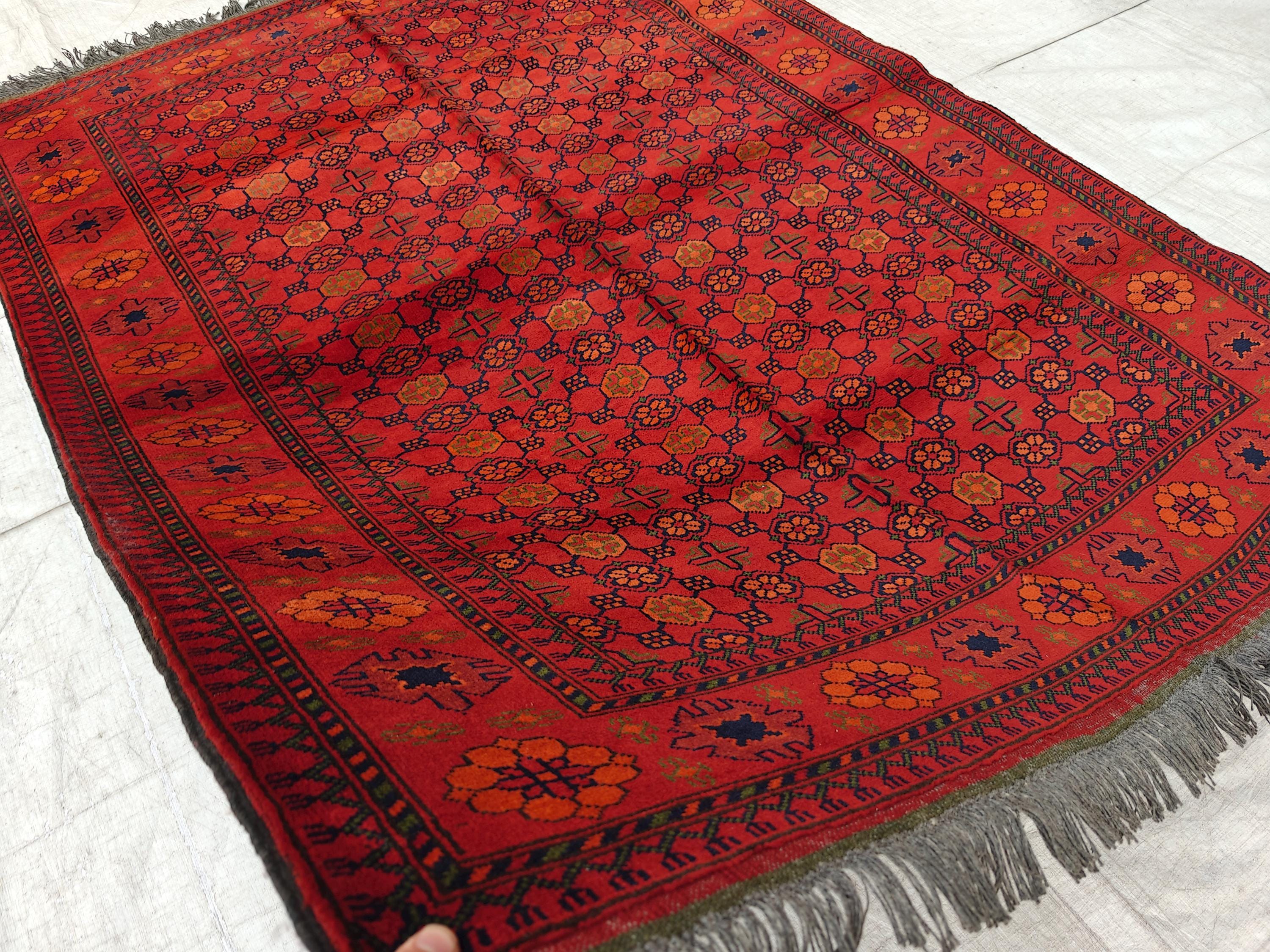 5x7 Collectible Vintage Afghan Bashiri Handwoven Rug, Vintage Home Decor, Rugs for Living Room, Bedroom Rug, One of kind Rug 6.9x5.3 ft