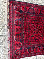 2x6 Entryway Runner, Bukhara Afghan Handmade Runner Rug, Hallway Runner, Short Runner for Hallway's, Stairs Rug, Corridor Runner 6.5x2 ft