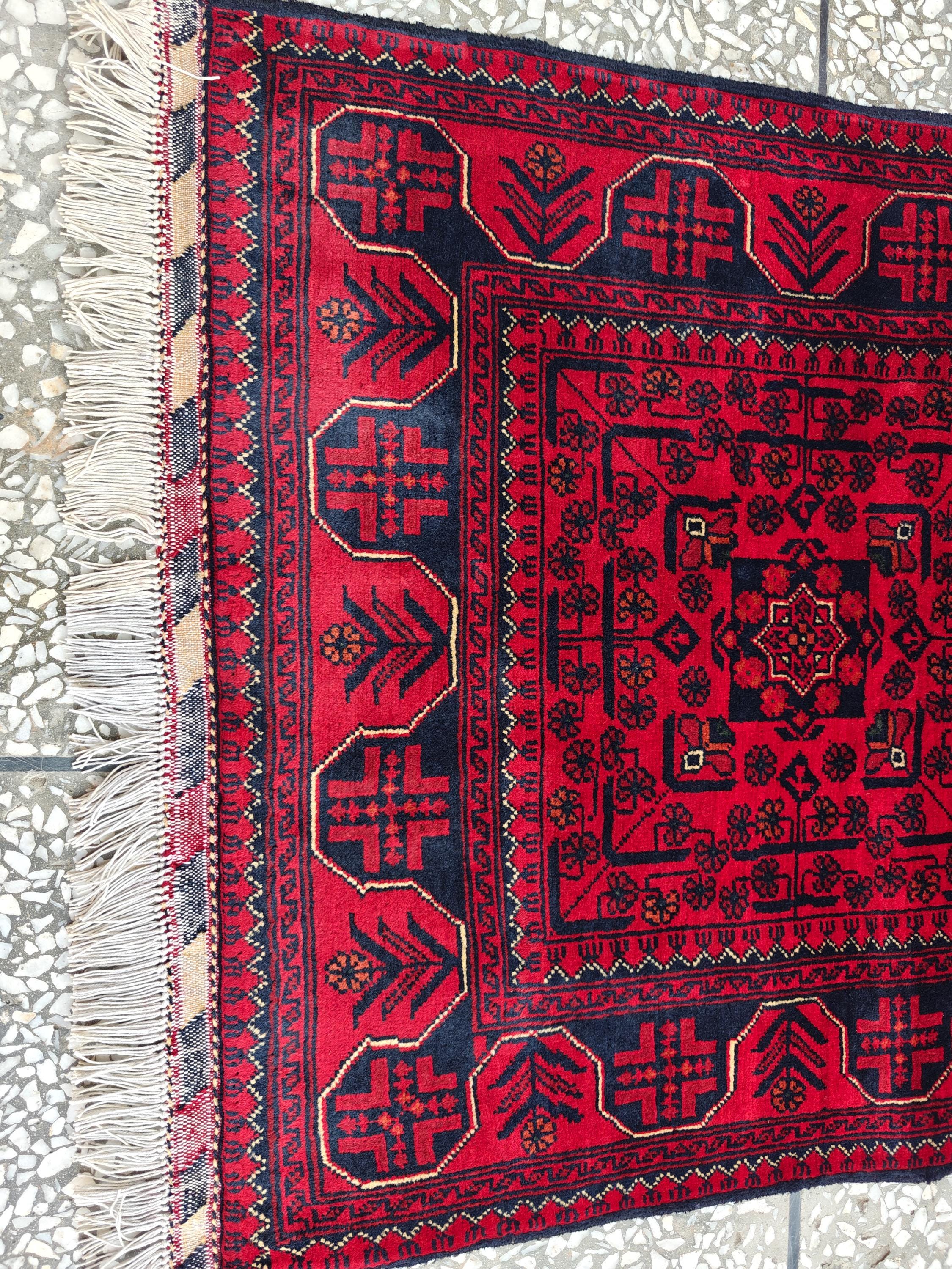 2x6 Entryway Runner, Bukhara Afghan Handmade Runner Rug, Hallway Runner, Short Runner for Hallway's, Stairs Rug, Corridor Runner 6.5x2 ft