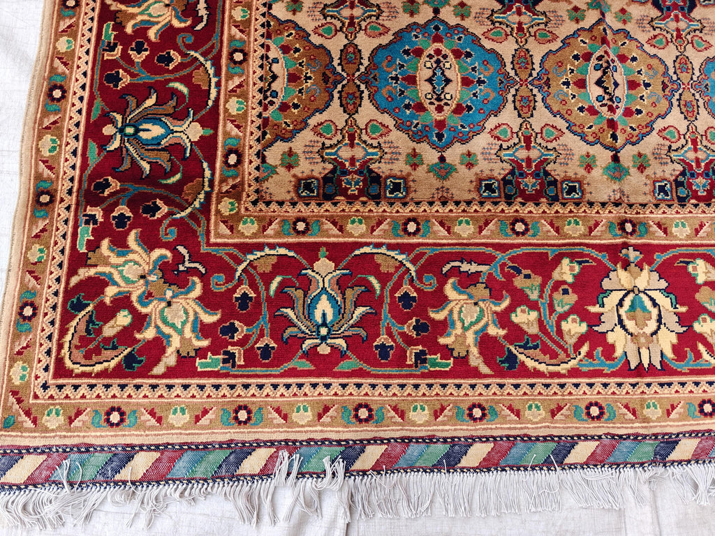 7x10 Elegant Colorful Kashi Afghan Handmade Rug, Rugs For Living Room, Bedroom Rug, Office Rug, Large area Rug 10.3 x 6.8 ft