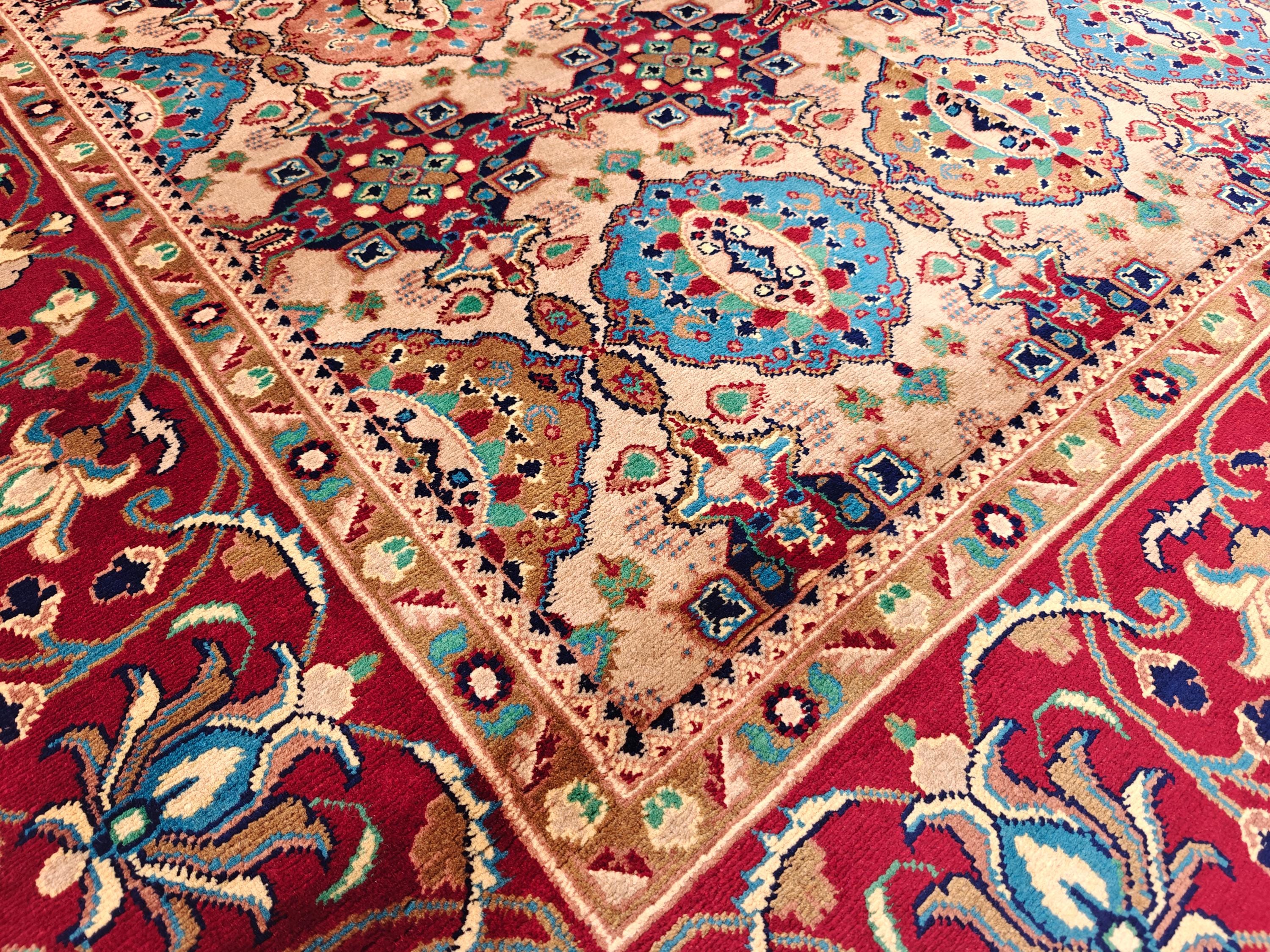 7x10 Elegant Colorful Kashi Afghan Handmade Rug, Rugs For Living Room, Bedroom Rug, Office Rug, Large area Rug 10.3 x 6.8 ft
