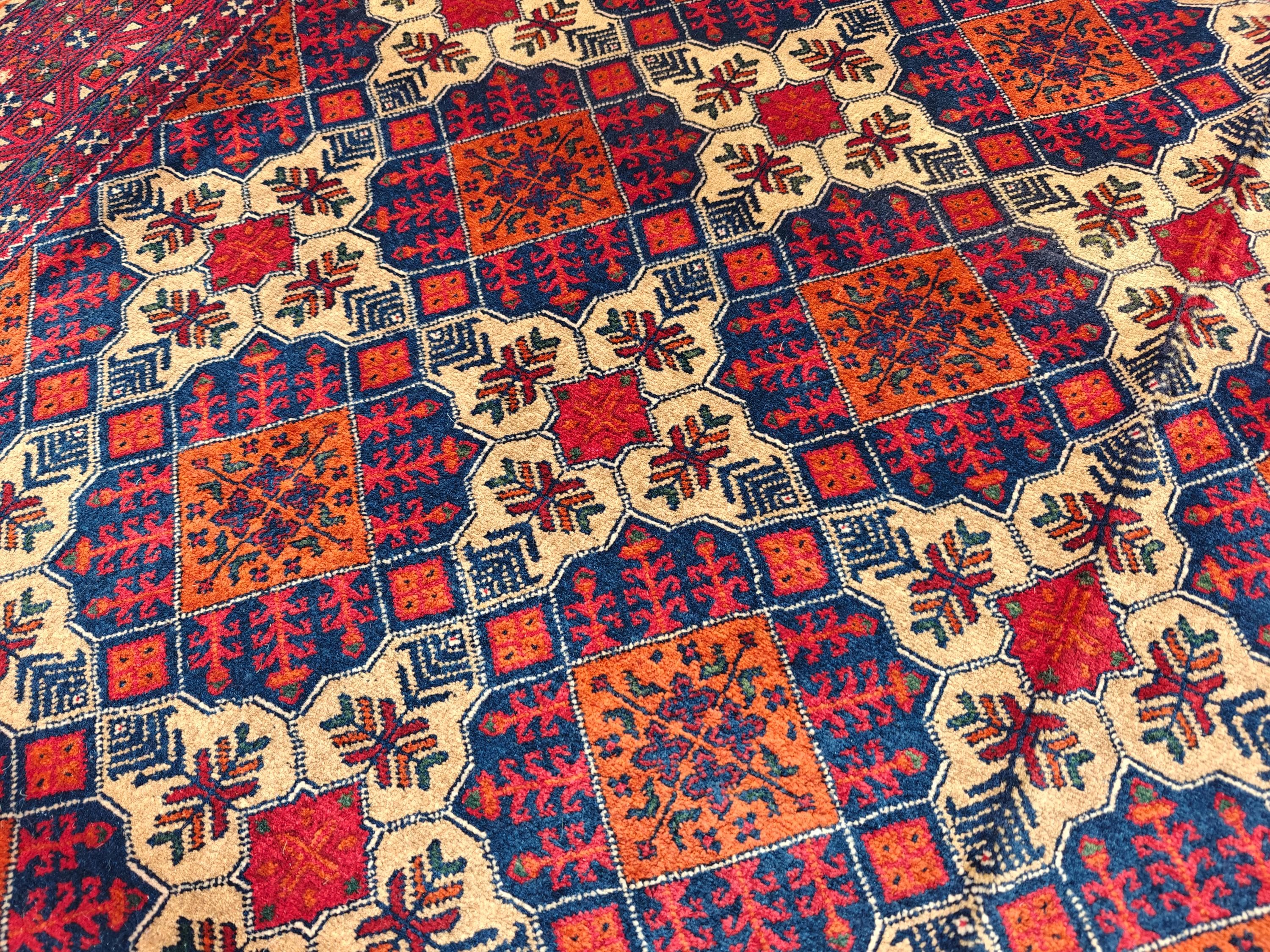 6.7x9.5 Beljik Yousafi Handwoven Afghan Rug, Rugs For Living Room, Bedroom Rug, Office Rug, Farmhouse Rug, One of a Kind Rug