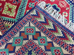 3x8 Afghan Runner Rug Tribal Green Bukhara Handwoven Turkmen Wool Rug, Natural Veg Dyes Rug, Hallway Runner 3.4x8.2, Entryway Rug