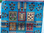 3x7 Afghan Handmade Runner 6.7 x 3.1 ft, Hallway Runner, Entryway Runner, Short Narrow Rug, Rugs For Living Room
