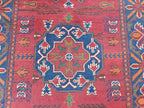 11 ft Vintage Runner Rug, Bukhara Turkmen Tribal Handmade Wool Red Rug, Oriental Afghan Antique Kagai Veg Dyes 3x11 Rug, Hallway Runner Rug