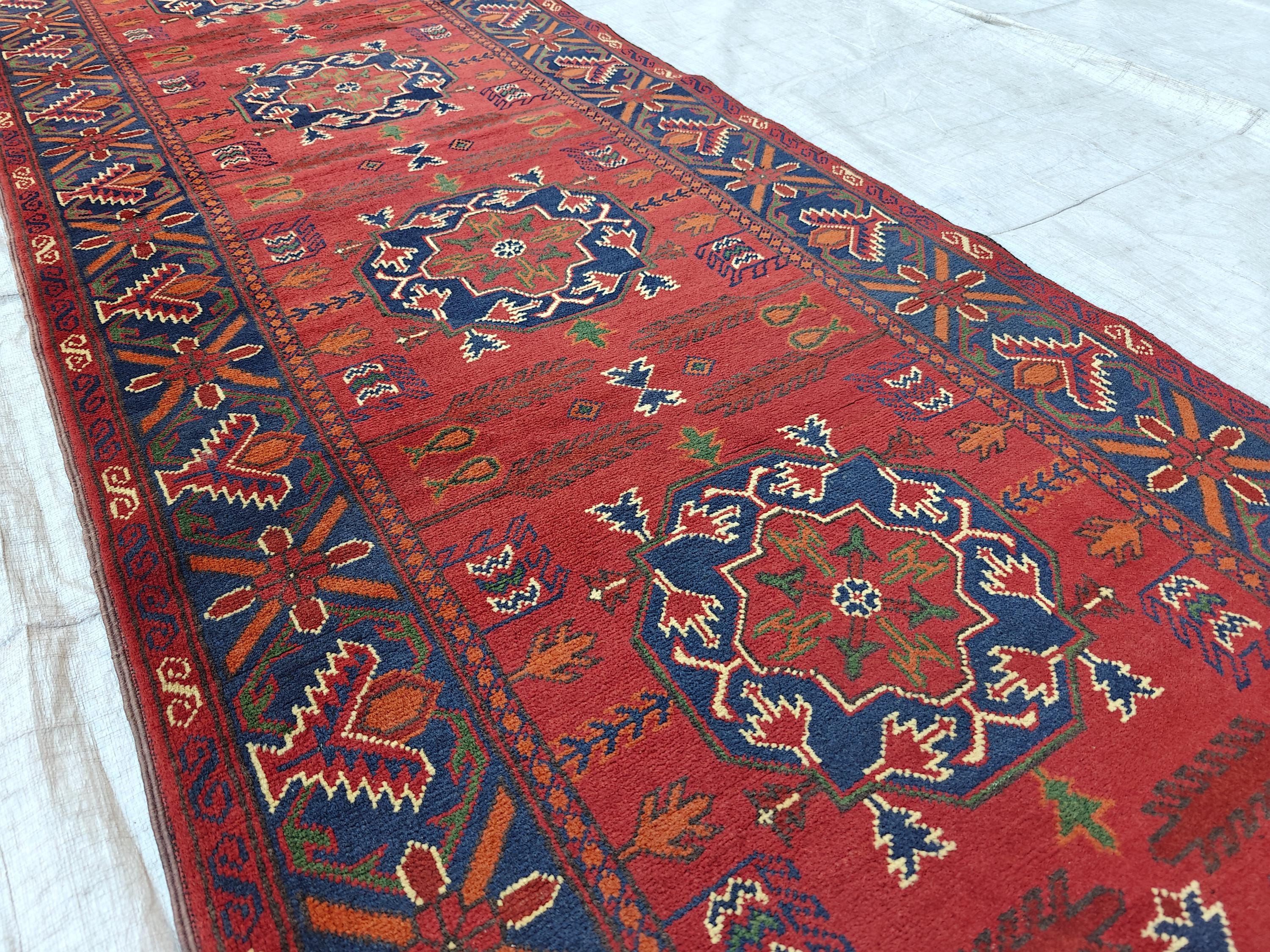 11 ft Vintage Runner Rug, Bukhara Turkmen Tribal Handmade Wool Red Rug, Oriental Afghan Antique Kagai Veg Dyes 3x11 Rug, Hallway Runner Rug