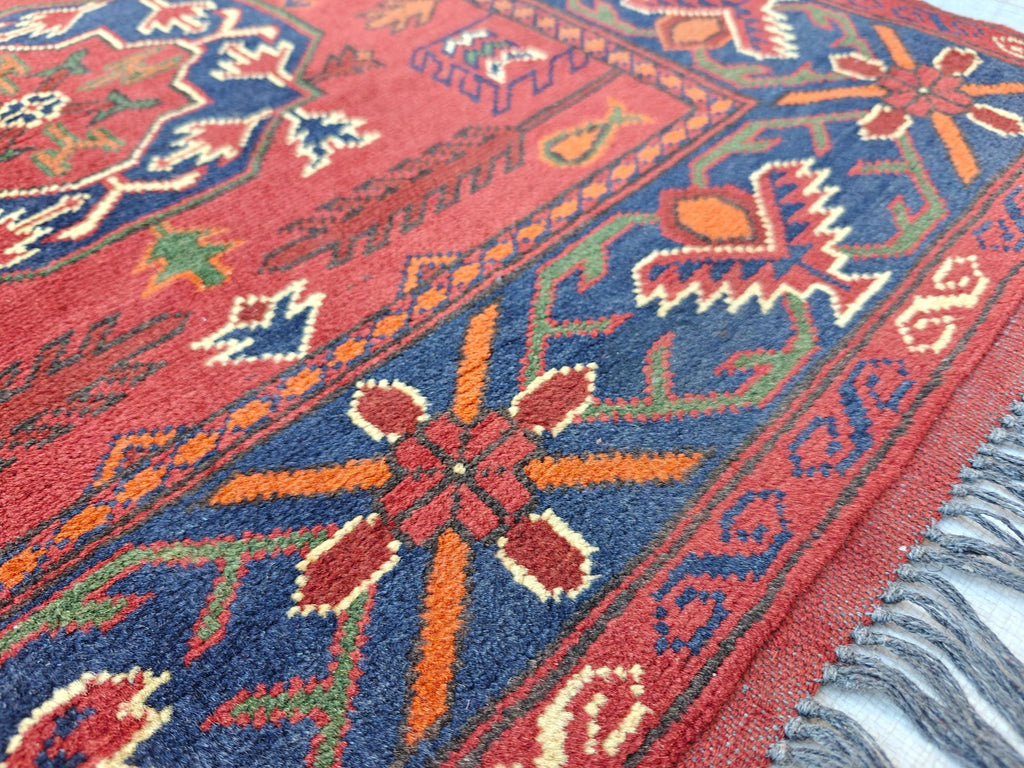 11 ft Vintage Runner Rug, Bukhara Turkmen Tribal Handmade Wool Red Rug, Oriental Afghan Antique Kagai Veg Dyes 3x11 Rug, Hallway Runner Rug