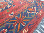 11 ft Vintage Runner Rug, Bukhara Turkmen Tribal Handmade Wool Red Rug, Oriental Afghan Antique Kagai Veg Dyes 3x11 Rug, Hallway Runner Rug