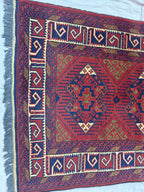 Afghan Rug 10ft Runner Rug, Vintage Khal Mohammadi Handmade Wool Rug, Oriental Turkmen Tribal Rug, 2.7x9.7 ft Kitchen Runner, Hallway Runner