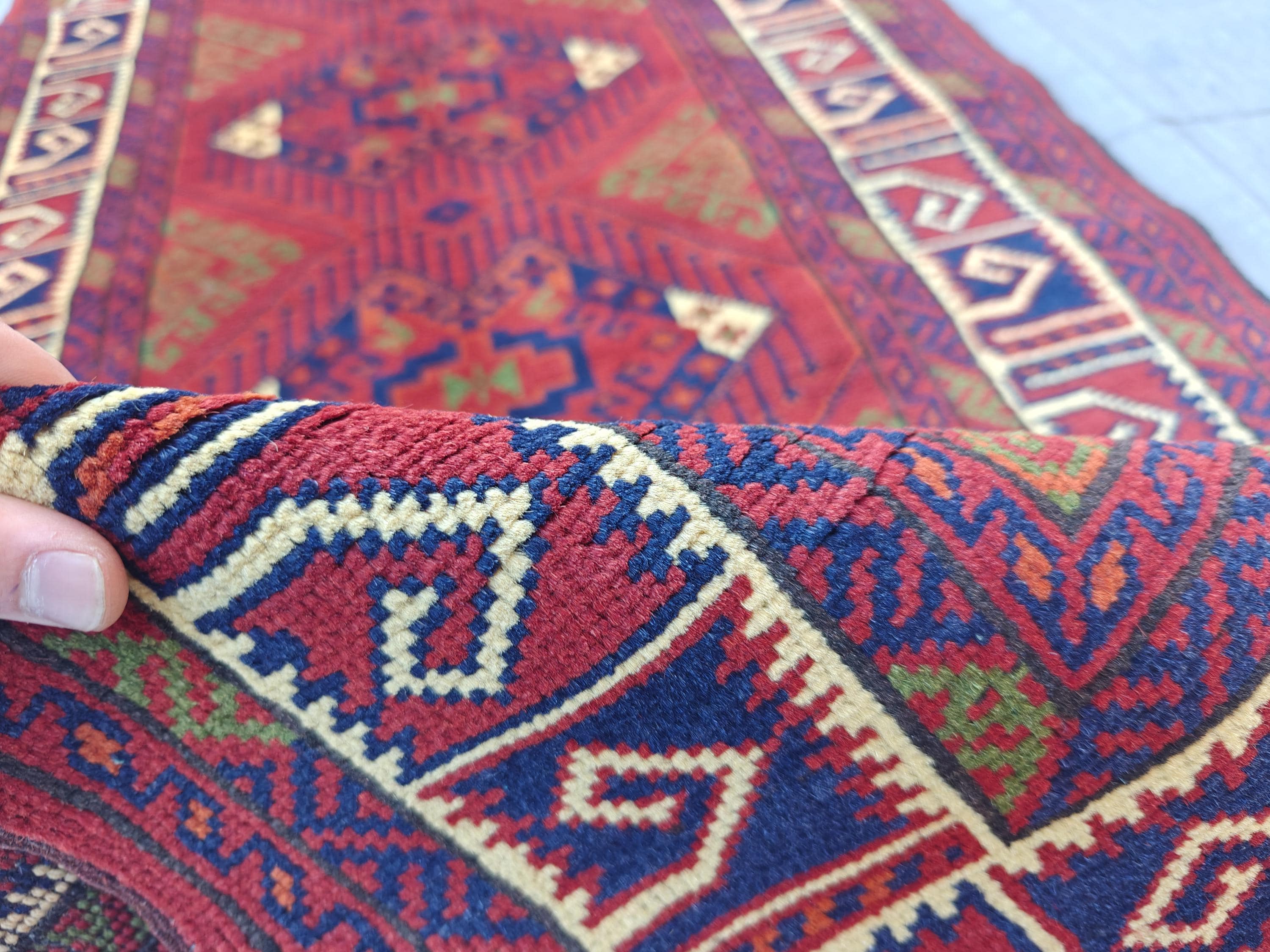 Afghan Rug 10ft Runner Rug, Vintage Khal Mohammadi Handmade Wool Rug, Oriental Turkmen Tribal Rug, 2.7x9.7 ft Kitchen Runner, Hallway Runner
