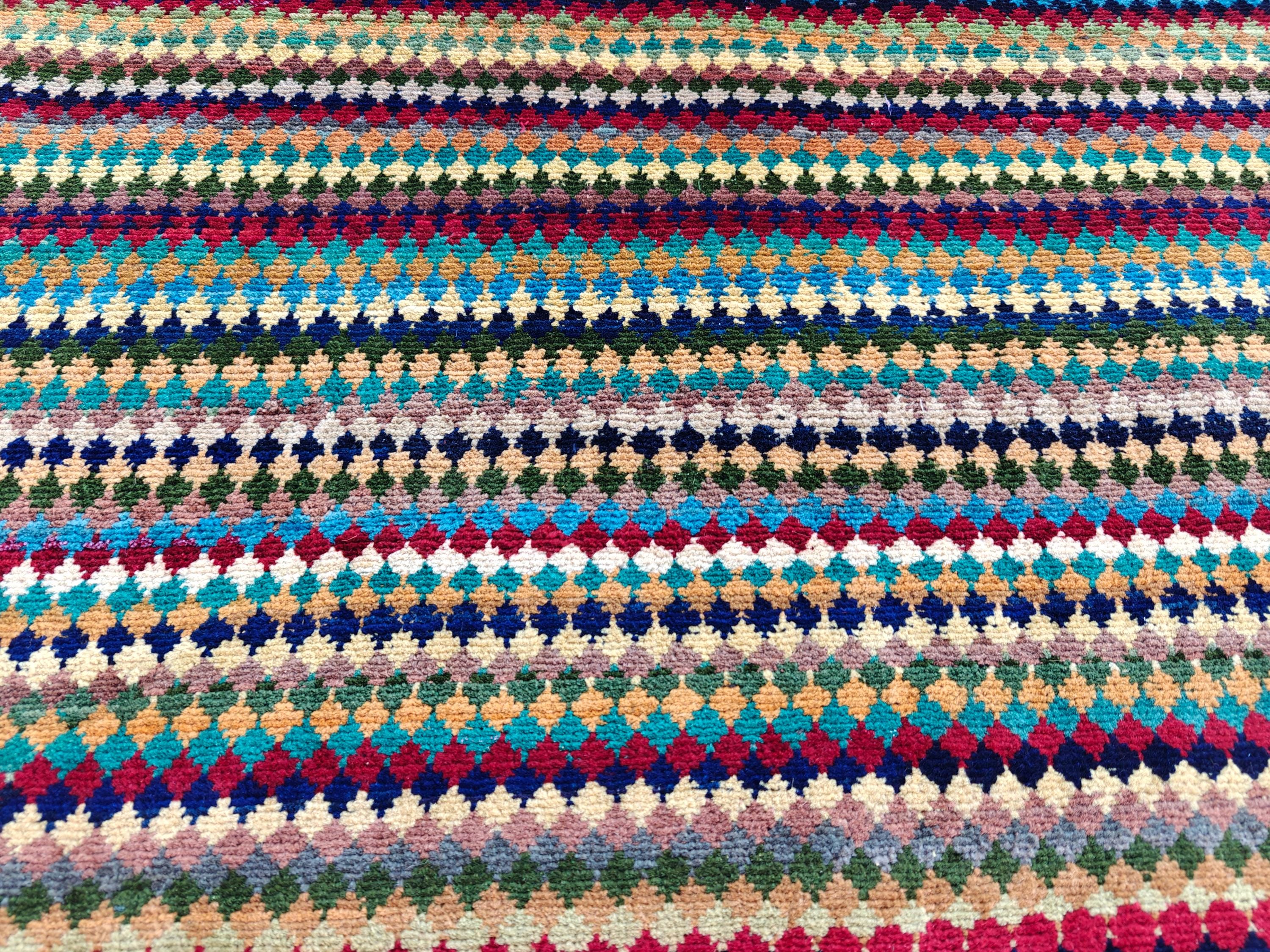 Gabbeh Rug 8x18, Handmade Afghan Rug, Rugs For Living Room, Farmhouse Rug, Bedroom Rug, Boho Home Decor 18.3 x 8.6 Ft