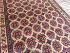 7x5 Authentic Ahal Gul Rug Handwoven Carpet with Rich Colors and Traditional Design, Kitchen Rug, Farmhouse Rug, Bedroom Rug 6.5x4.9 ft