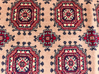 7x5 Authentic Ahal Gul Rug Handwoven Carpet with Rich Colors and Traditional Design, Kitchen Rug, Farmhouse Rug, Bedroom Rug 6.5x4.9 ft