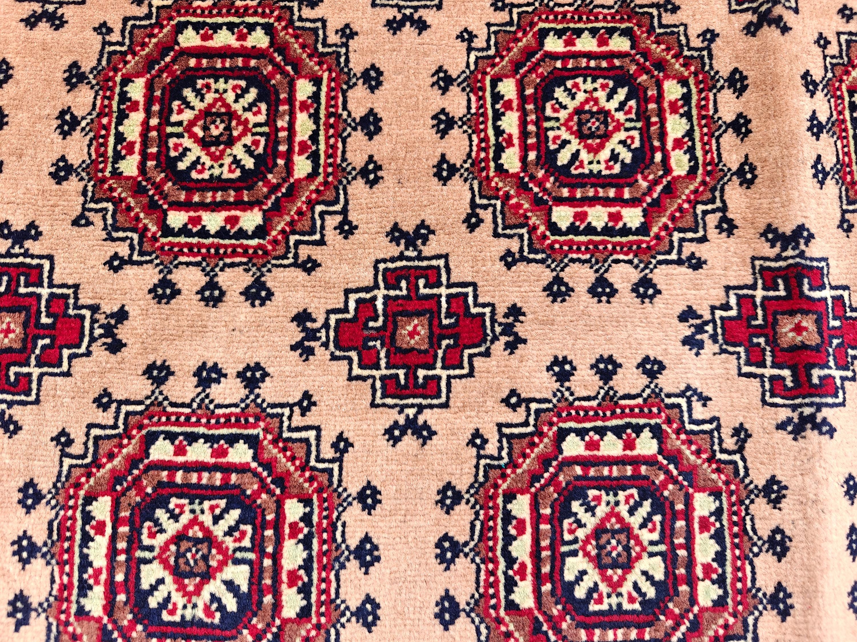 7x5 Authentic Ahal Gul Rug Handwoven Carpet with Rich Colors and Traditional Design, Kitchen Rug, Farmhouse Rug, Bedroom Rug 6.5x4.9 ft