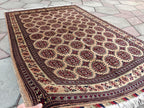 7x5 Authentic Ahal Gul Rug Handwoven Carpet with Rich Colors and Traditional Design, Kitchen Rug, Farmhouse Rug, Bedroom Rug 6.5x4.9 ft