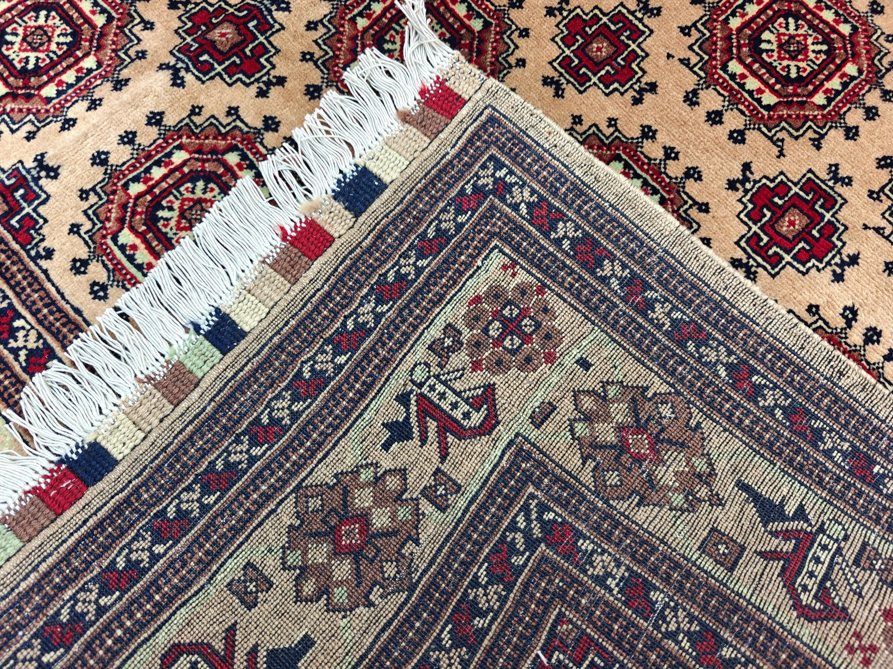 7x5 Authentic Ahal Gul Rug Handwoven Carpet with Rich Colors and Traditional Design, Kitchen Rug, Farmhouse Rug, Bedroom Rug 6.5x4.9 ft