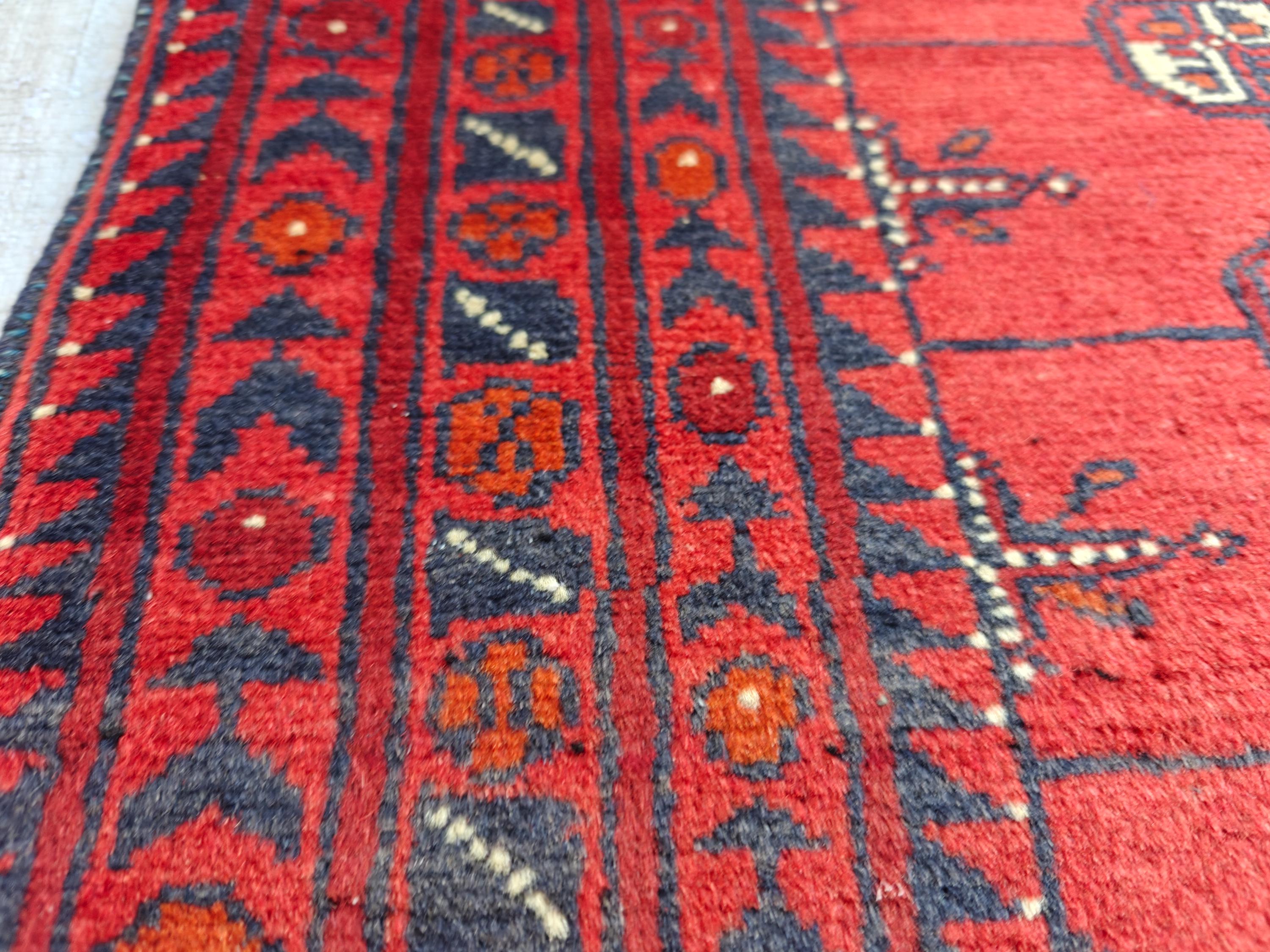 4.2x2.8 Vintage Mawri Gul Afghan Handmade Rug, Small Area Rug, Rugs for Living Room, Bedroom Rugs, Farmhouse Rug