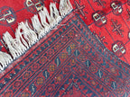 4.2x2.8 Vintage Mawri Gul Afghan Handmade Rug, Small Area Rug, Rugs for Living Room, Bedroom Rugs, Farmhouse Rug