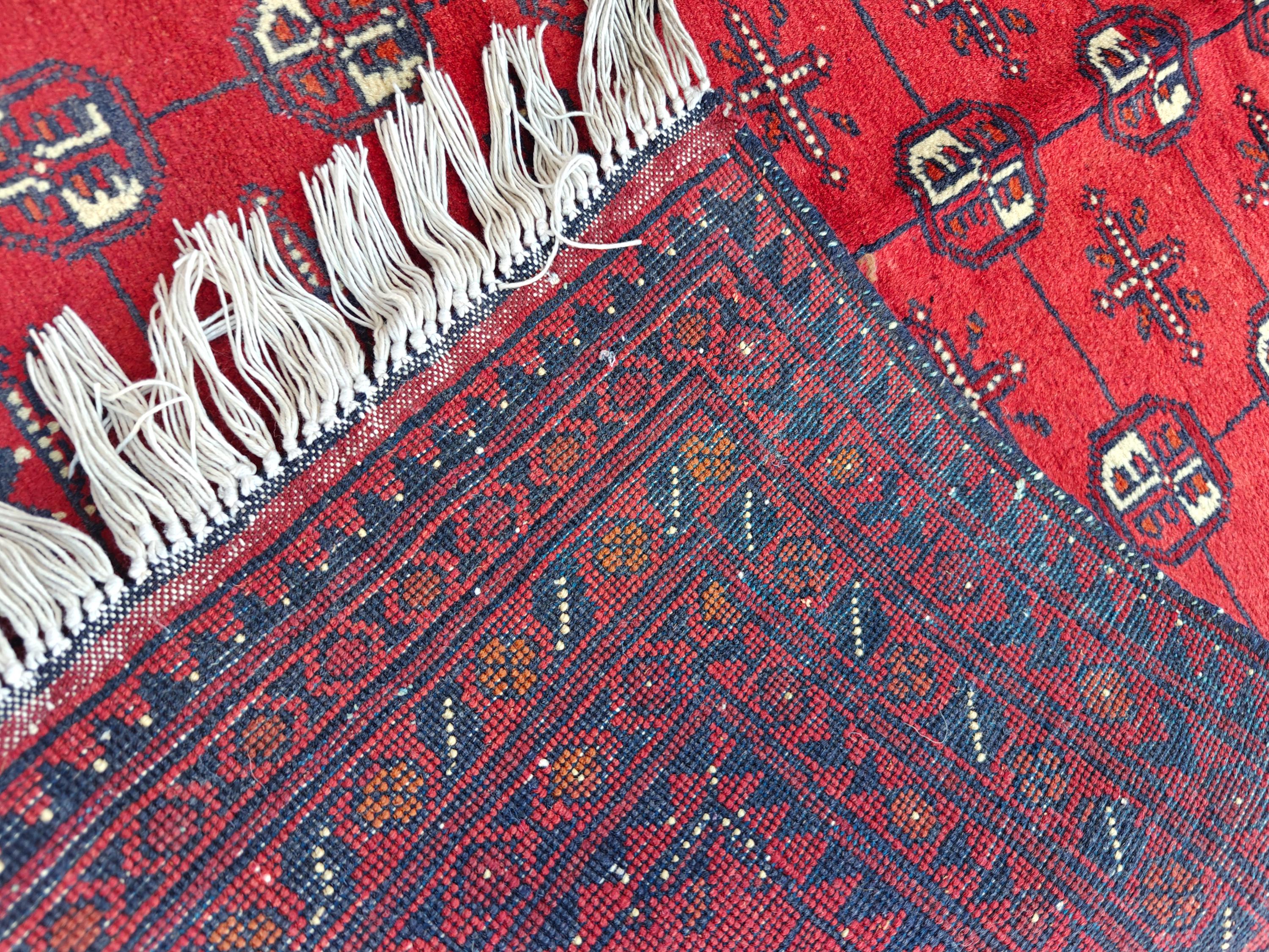 4.2x2.8 Vintage Mawri Gul Afghan Handmade Rug, Small Area Rug, Rugs for Living Room, Bedroom Rugs, Farmhouse Rug