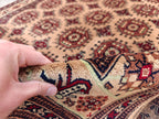 7x5 Authentic Ahal Gul Rug Handwoven Carpet with Rich Colors and Traditional Design, Kitchen Rug, Farmhouse Rug, Bedroom Rug 6.5x4.9 ft