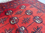 4.2x2.8 Vintage Mawri Gul Afghan Handmade Rug, Small Area Rug, Rugs for Living Room, Bedroom Rugs, Farmhouse Rug