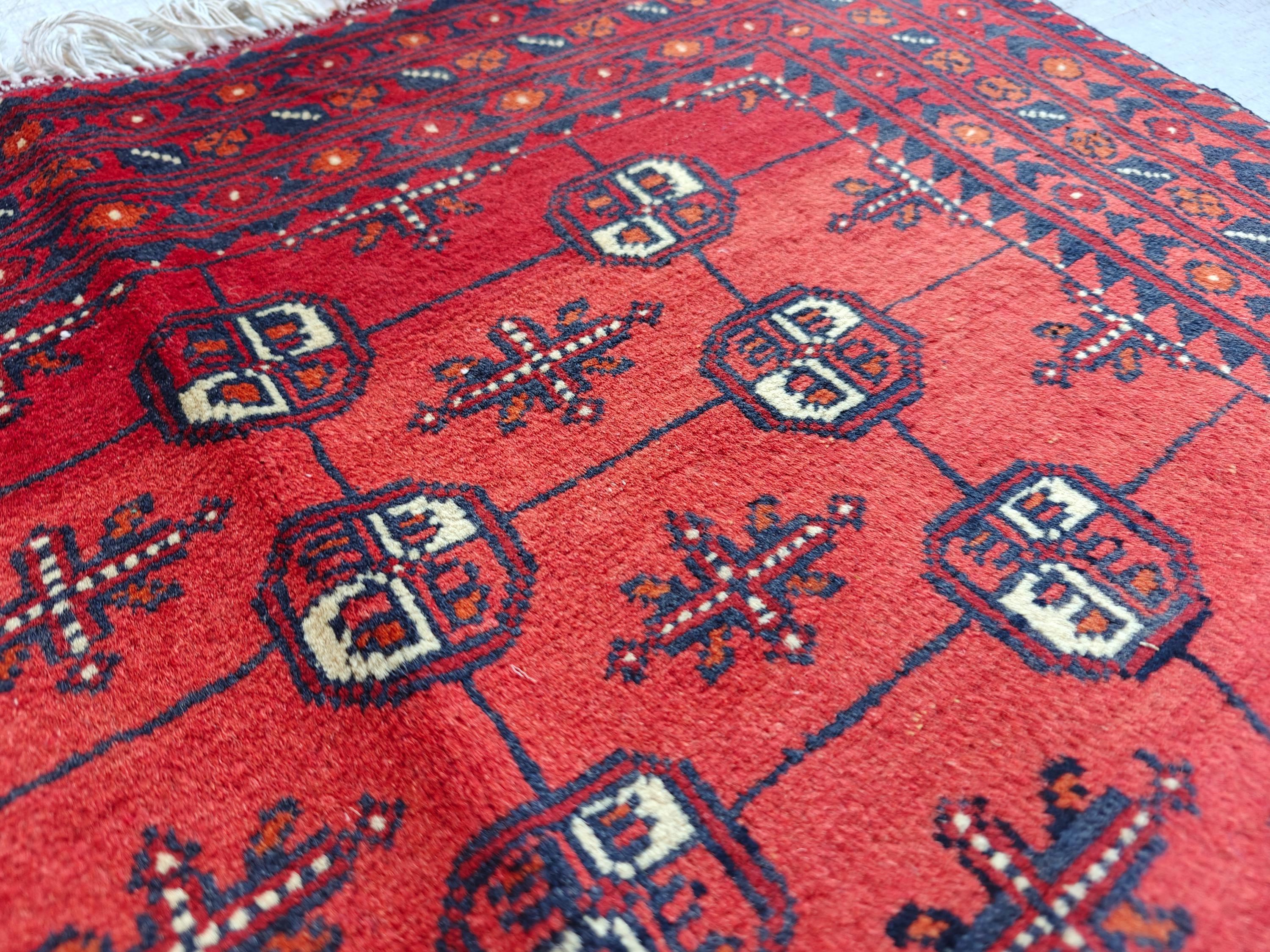 4.2x2.8 Vintage Mawri Gul Afghan Handmade Rug, Small Area Rug, Rugs for Living Room, Bedroom Rugs, Farmhouse Rug