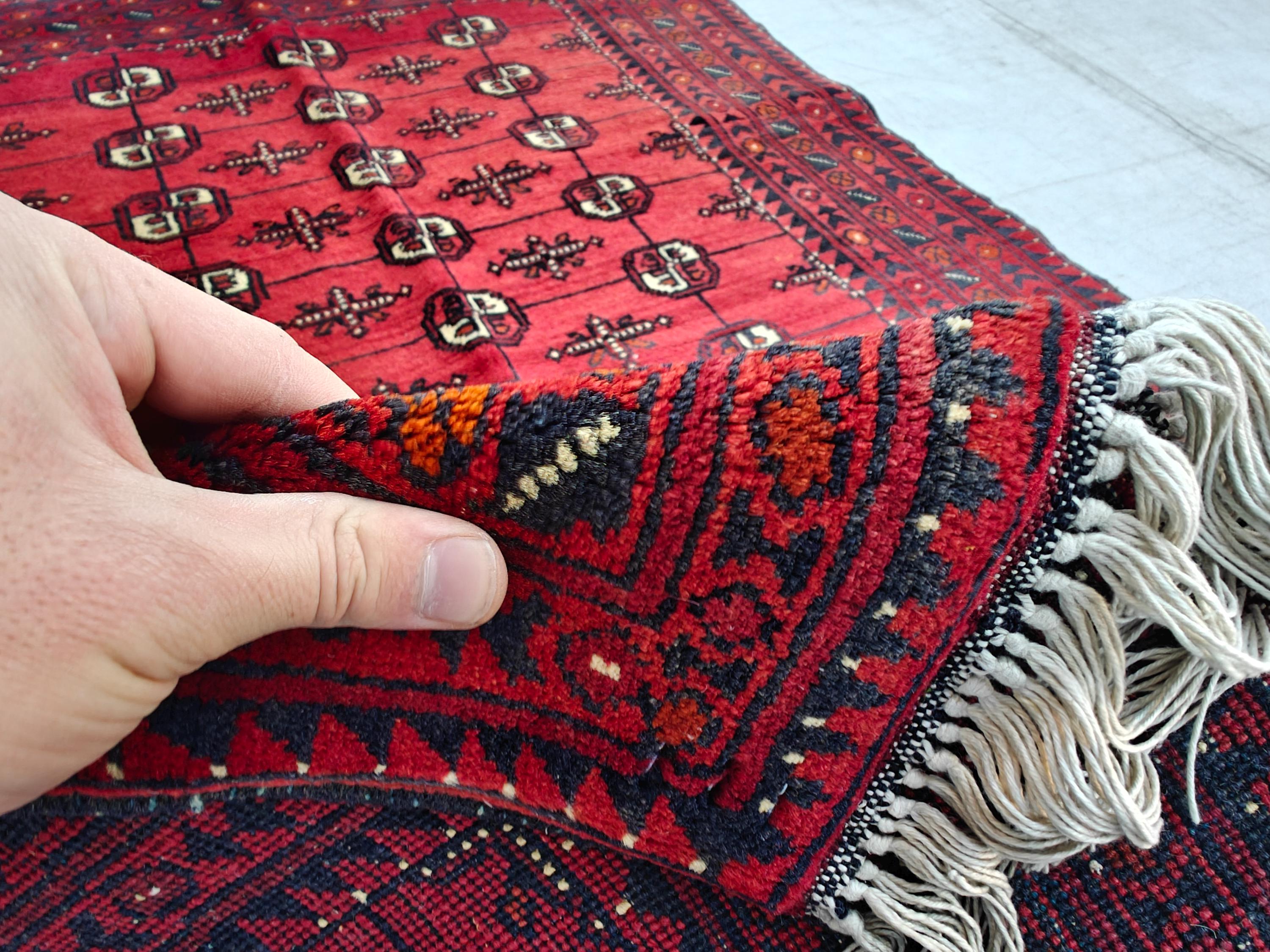 4.2x2.8 Vintage Mawri Gul Afghan Handmade Rug, Small Area Rug, Rugs for Living Room, Bedroom Rugs, Farmhouse Rug
