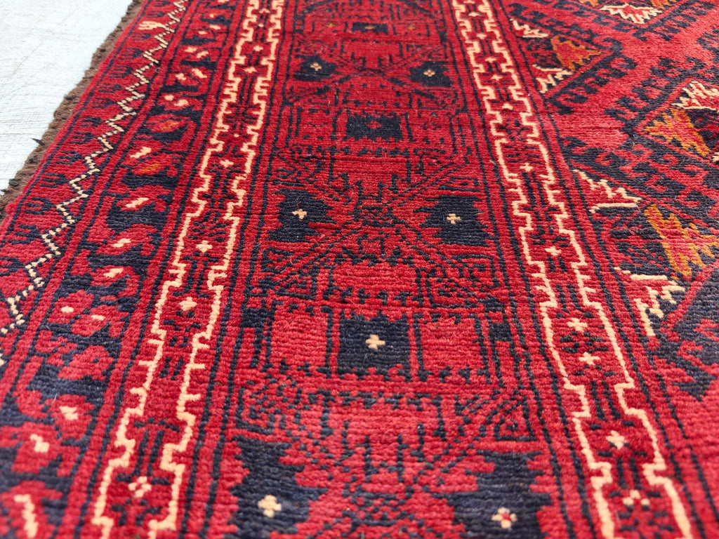 Collectible Rug 5x3, Vintage Chinar Gul Handwoven Rug, Rugs for Living Room, Bedroom Rug, Farmhouse Rug, Small Accent Rug, 4.10x3.5 Ft