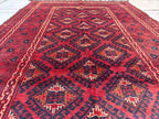 Collectible Rug 5x3, Vintage Chinar Gul Handwoven Rug, Rugs for Living Room, Bedroom Rug, Farmhouse Rug, Small Accent Rug, 4.10x3.5 Ft