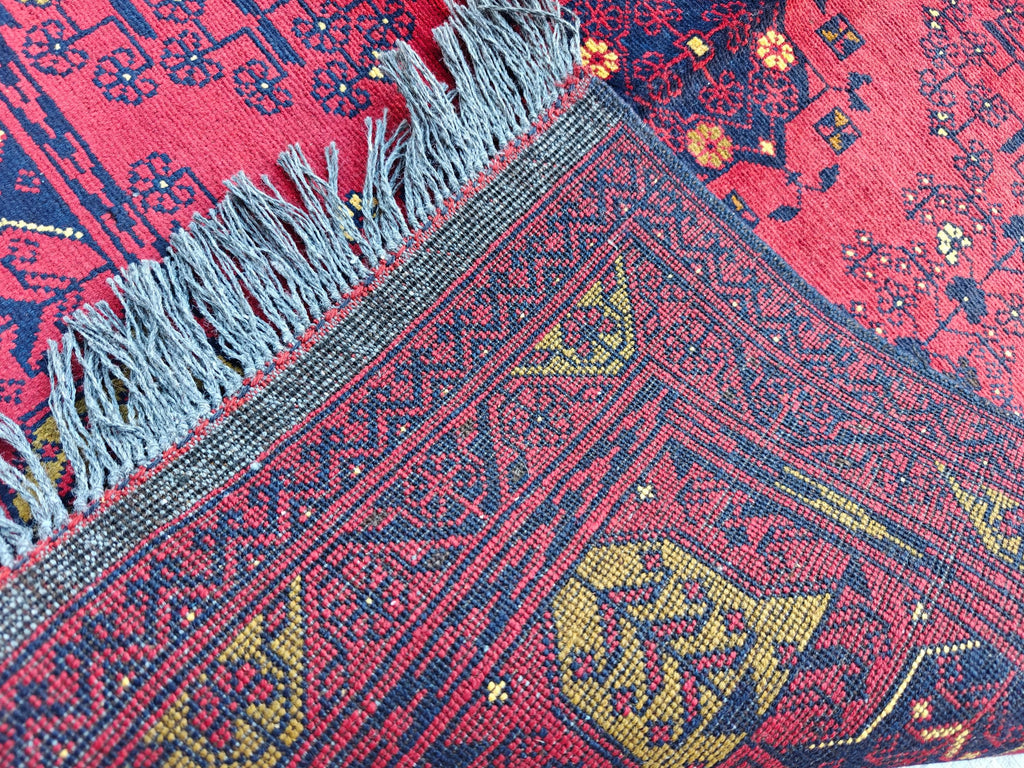 3x5 Vintage Khal Mohammadi Afghan Handmade Rug, Collectible Item, Rugs for Living Room, Bedroom Rug, Farmhouse Rug, 4.11x3.4 ft