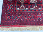 4.5x3.4 Vintage Ala Bakhmal Handmade Afghan Rug, Rugs For Living Room, Bedroom Rug, Geometric Rug