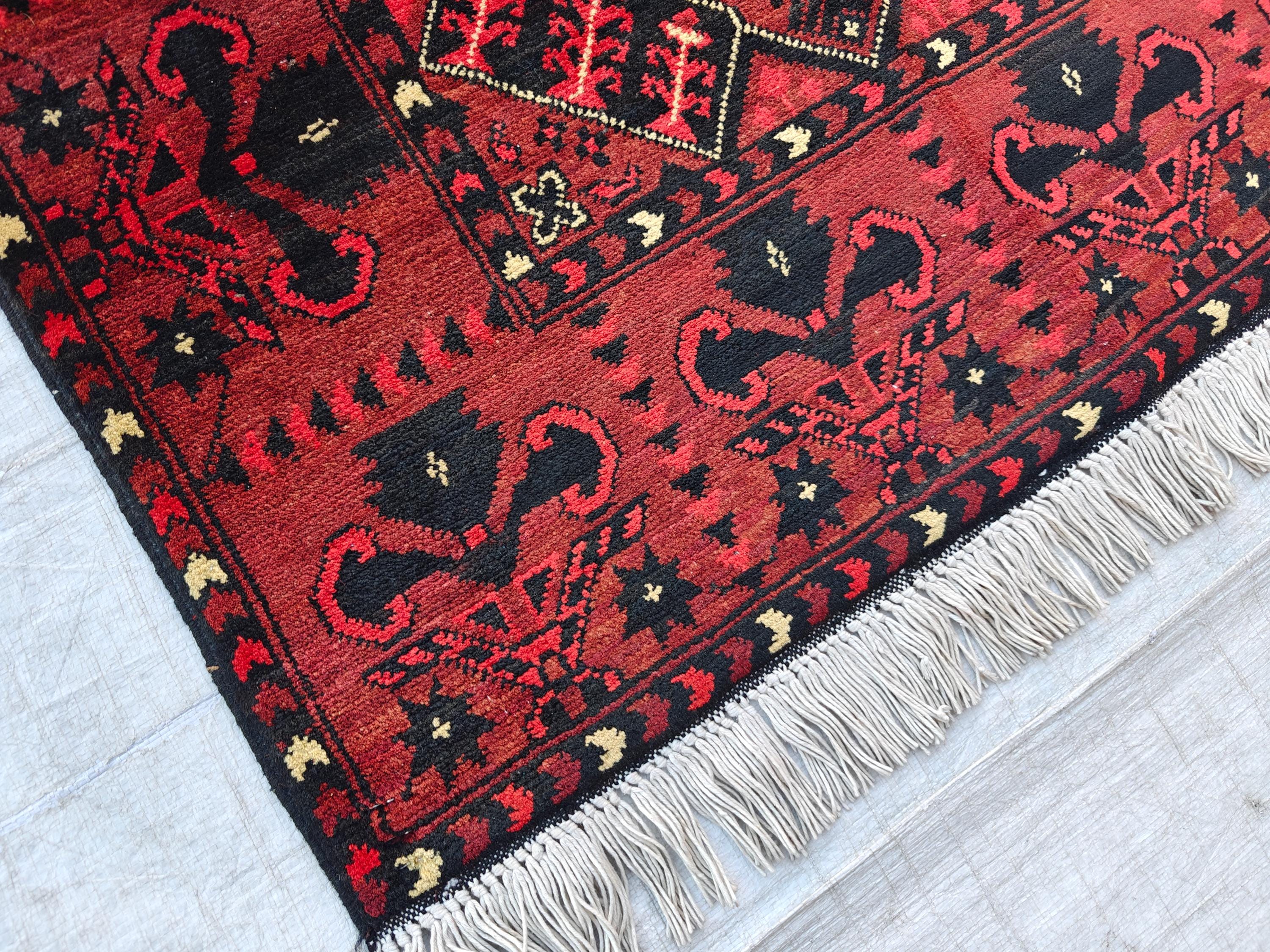 2.7x4.1 Vintage Khal Mohammadi Afghan Handwoven Rug, Collectible Item, Rugs for living Room, Bedroom Rug, Wall Hanging Rug, Entryway Rug