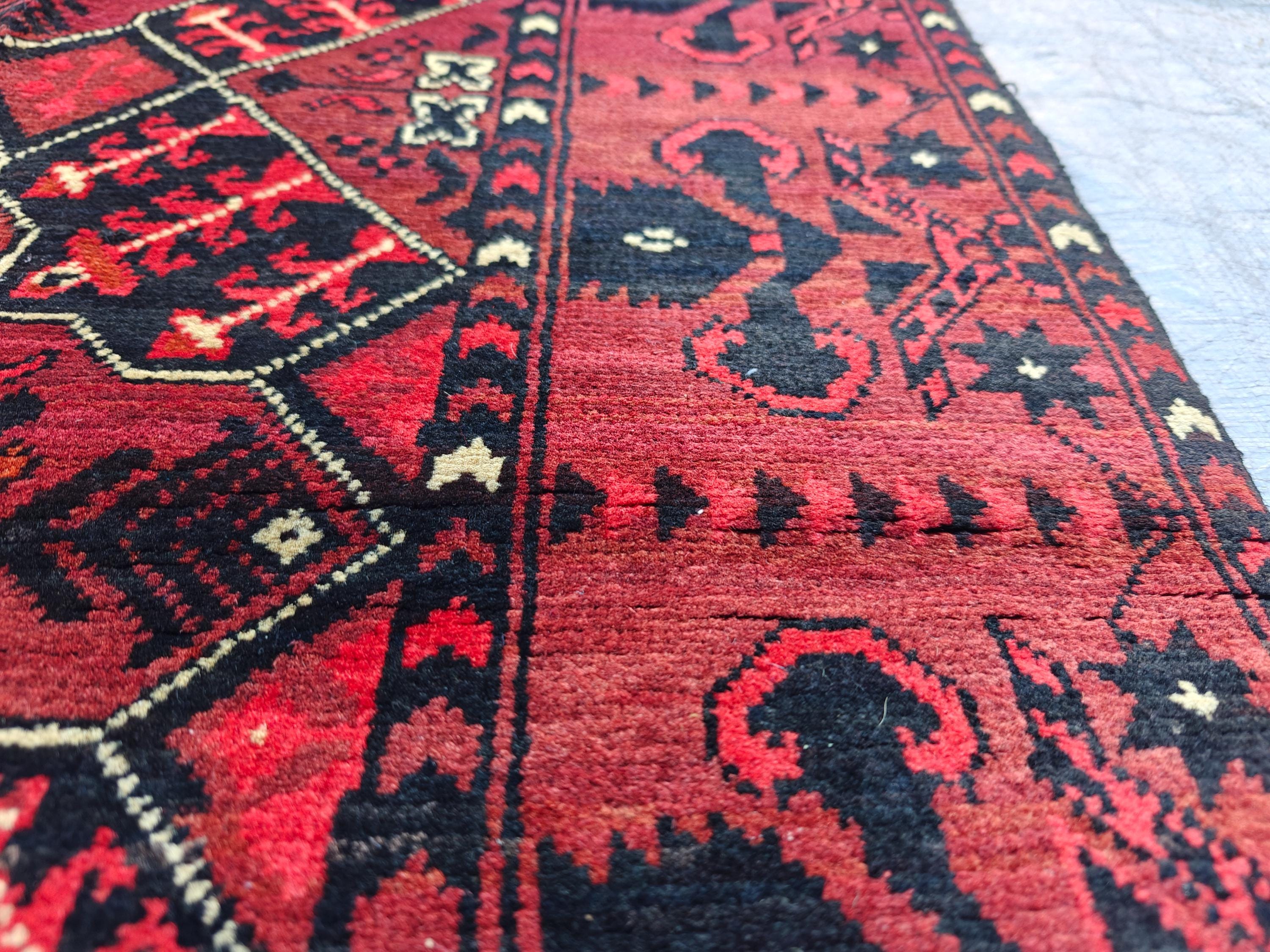 2.7x4.1 Vintage Khal Mohammadi Afghan Handwoven Rug, Collectible Item, Rugs for living Room, Bedroom Rug, Wall Hanging Rug, Entryway Rug