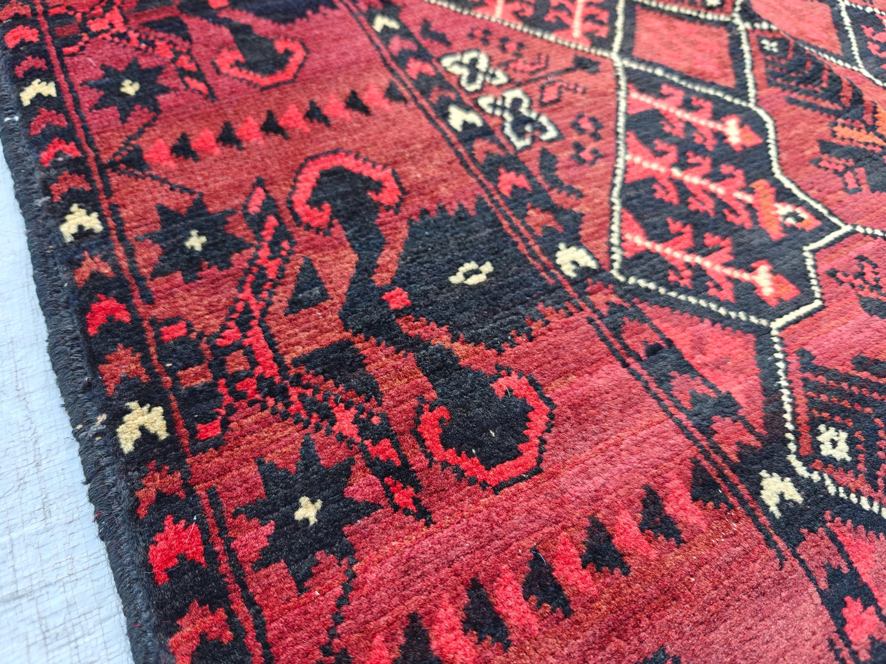 2.7x4.1 Vintage Khal Mohammadi Afghan Handwoven Rug, Collectible Item, Rugs for living Room, Bedroom Rug, Wall Hanging Rug, Entryway Rug