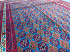3x5 Vintage Beljik Mawrai Gul Red and Blue Afghan Handmade Rug, Rug for Living Room, Bedroom Rug, Collectible item, Farmhouse Rug 5x3.4