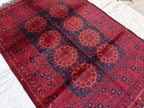 3x5 Vintage Patmos Gul Afghan Handmade Rug, Rugs For living Room, Bedroom Rug, Entryway Rug, Geometric Rug, Collectible Rug, 5x3.4 ft