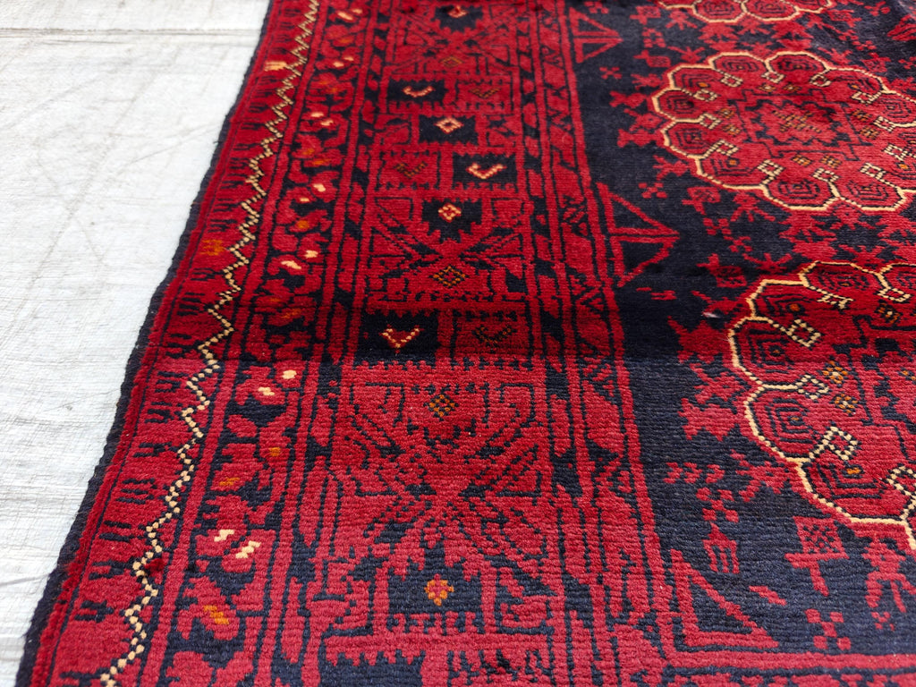 3x5 Vintage Patmos Gul Afghan Handmade Rug, Rugs For living Room, Bedroom Rug, Entryway Rug, Geometric Rug, Collectible Rug, 5x3.4 ft