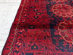 3x5 Vintage Patmos Gul Afghan Handmade Rug, Rugs For living Room, Bedroom Rug, Entryway Rug, Geometric Rug, Collectible Rug, 5x3.4 ft