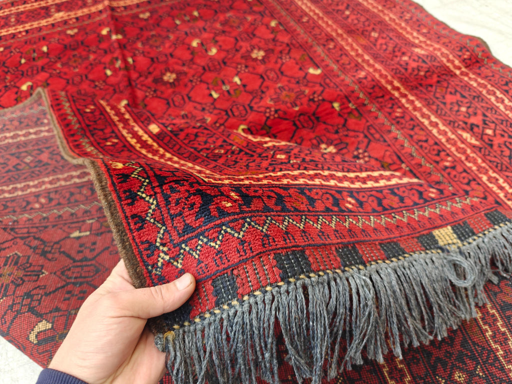 7x5 Vintage Bashiri Afghan Handmade Rugs, Living Room Rugs, Bedroom Rugs, Collectible Rugs, Farmhouse Rug 6.5x5 ft