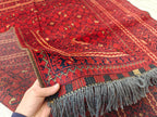 7x5 Vintage Bashiri Afghan Handmade Rugs, Living Room Rugs, Bedroom Rugs, Collectible Rugs, Farmhouse Rug 6.5x5 ft