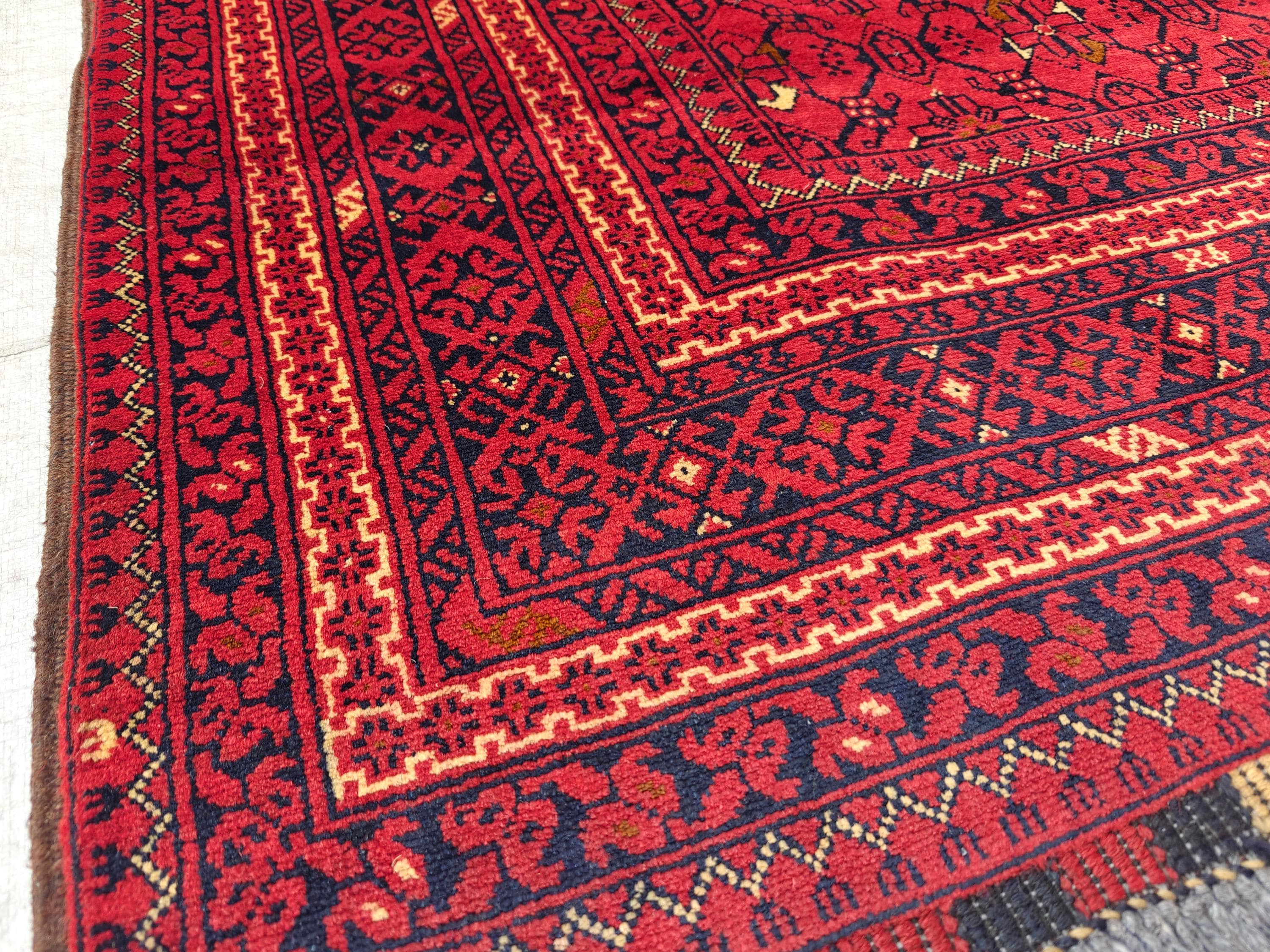 7x5 Vintage Bashiri Afghan Handmade Rugs, Living Room Rugs, Bedroom Rugs, Collectible Rugs, Farmhouse Rug 6.5x5 ft